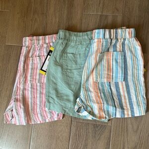 Briggs Linen Shorts - 3 Pairs - NWT